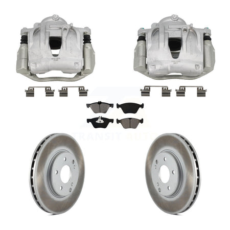 Front Disc Brake Caliper Coated Rotors And Semi-Metallic Pads Kit For Mercedes-Benz E320 KCG-101089S