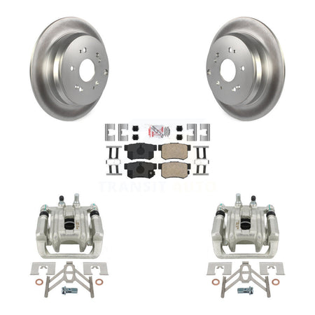 Rear Disc Brake Caliper Coated Rotors And Ceramic Pads Kit For Acura RDX KCG-101092N by Transit Auto