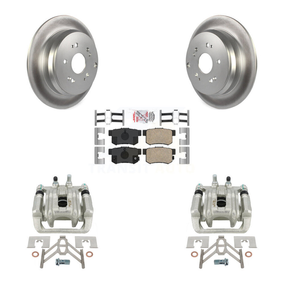 Rear Disc Brake Caliper Coated Rotors And Ceramic Pads Kit For Acura RDX KCG-101093N