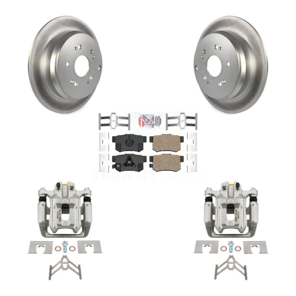 Rear Disc Brake Caliper Coated Rotors And Ceramic Pads Kit For Honda CR-V Acura RDX KCG-101094N