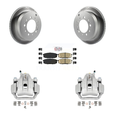Rear Disc Brake Caliper Coated Rotors And Ceramic Pads Kit For Toyota Tundra Sequoia KCG-101102N