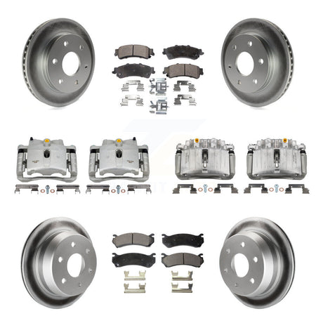 Front Rear Brake Caliper Coat Rotors Ceramic Pad Kit (10Pc) For Chevrolet Silverado 1500 KCG-101104T