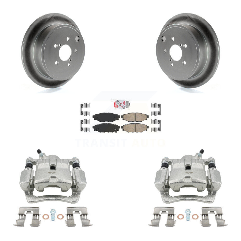 Rear Disc Brake Caliper Coated Rotor And Ceramic Pad Kit For Subaru Impreza Forester WRX KCG-101107N
