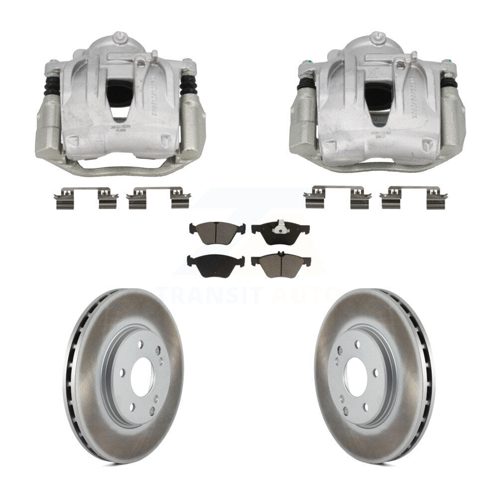 Front Brake Caliper Coat Rotors Ceramic Pad Kit For 03 Mercedes-Benz E320 Wagon with RWD KCG-101111C