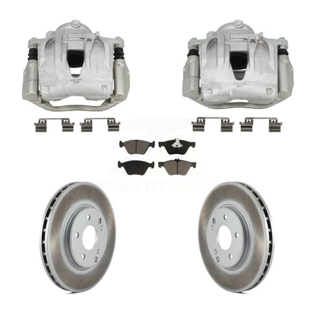 Front Brake Caliper Coat Rotors Ceramic Pad Kit For 03 Mercedes-Benz E320 Wagon with RWD KCG-101111C