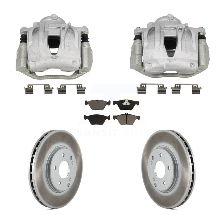 Front Brake Caliper Coat Rotors Ceramic Pad Kit For 03 Mercedes-Benz E320 Wagon with RWD KCG-101111C