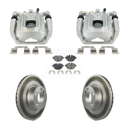 Rear Disc Brake Caliper Coated Rotors And Semi-Metallic Pads Kit For BMW X3 X4 KCG-101111S