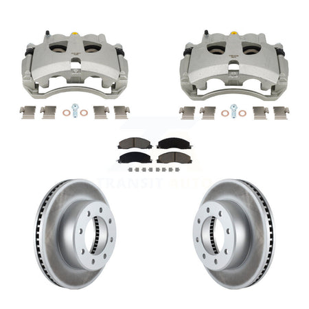 Front Disc Brake Caliper Coated Rotors And Ceramic Pads Kit For Ram 3500 2500 Dodge KCG-101112C