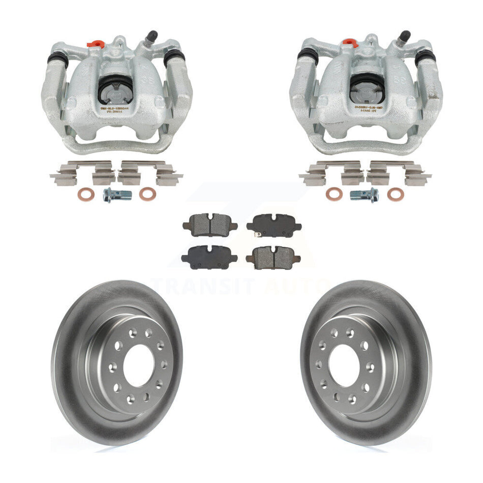 Rear Brake Caliper Coat Rotors & Semi-Metallic Pad Kit For Chevrolet Equinox GMC Terrain KCG-101112S