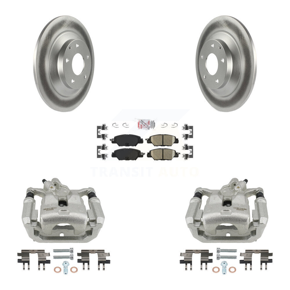 Rear Disc Brake Caliper Coated Rotors And Ceramic Pads Kit For 2016-2022 Mazda CX-5 KCG-101118N