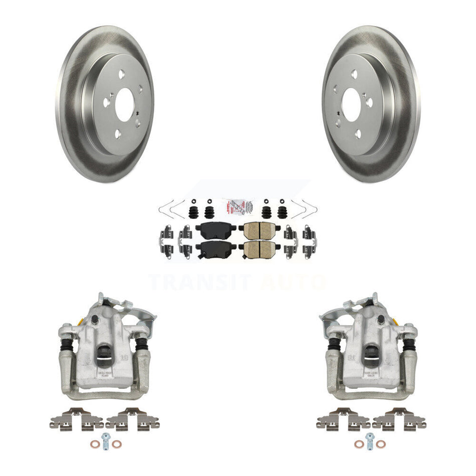 Rear Disc Brake Caliper Coated Rotors And Ceramic Pads Kit For Toyota Prius Plug-In KCG-101122N