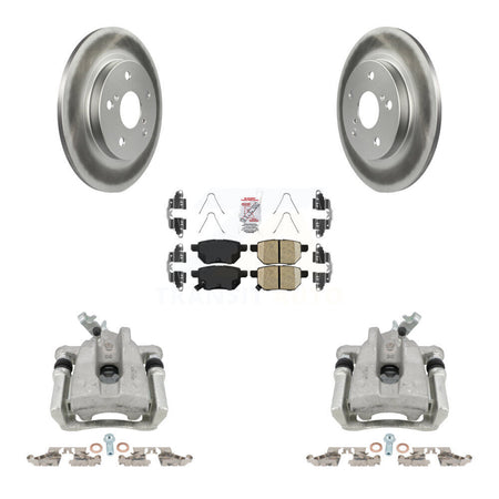 Rear Disc Brake Caliper Coated Rotors And Ceramic Pads Kit For Toyota Matrix KCG-101123N