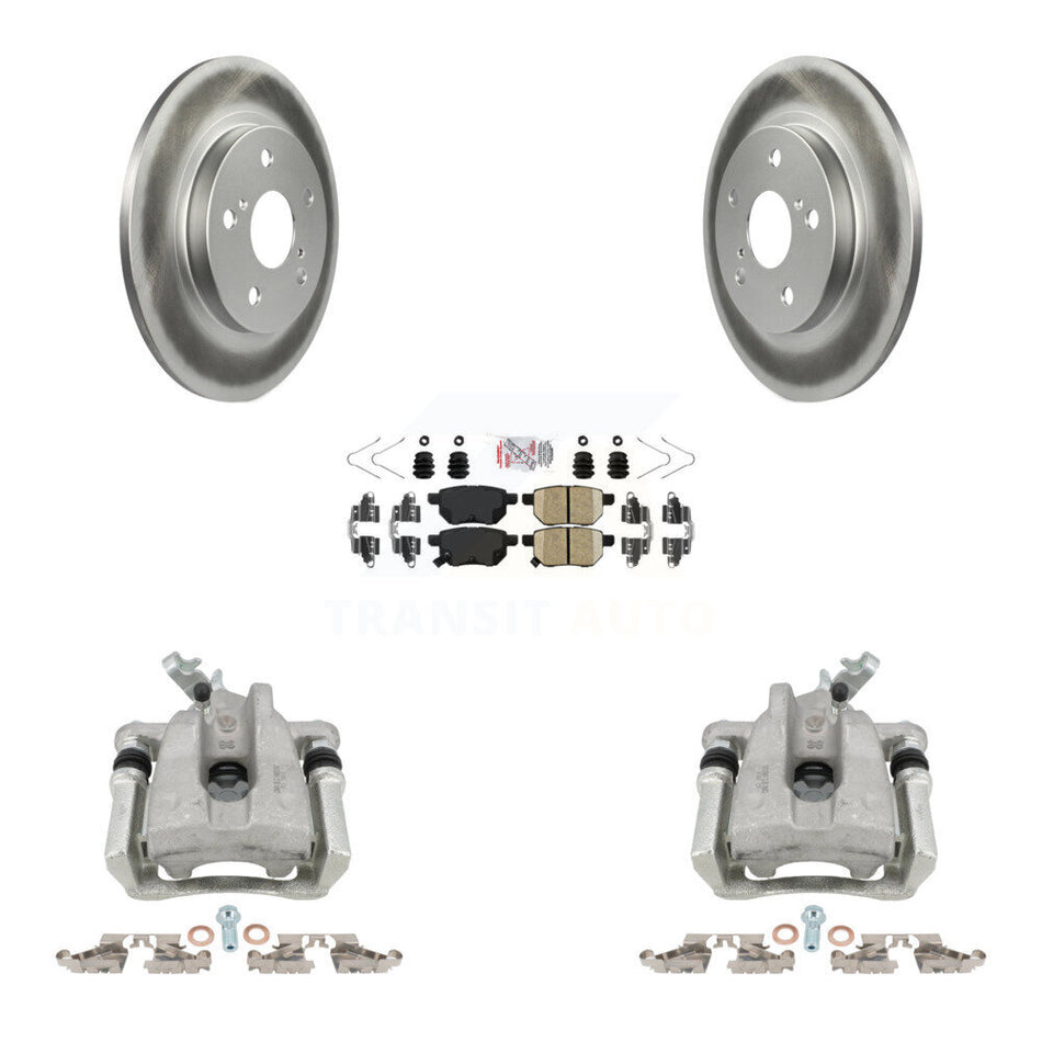 Rear Disc Brake Caliper Coated Rotors And Ceramic Pads Kit For Toyota Matrix KCG-101124N