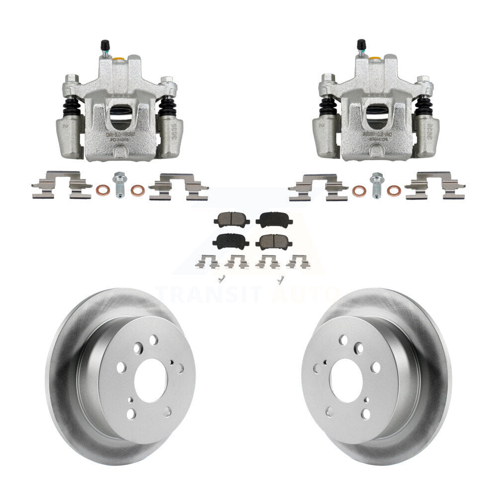 Rear Disc Brake Caliper Coated Rotors And Ceramic Pad Kit For Toyota Camry Solara Avalon KCG-101125C