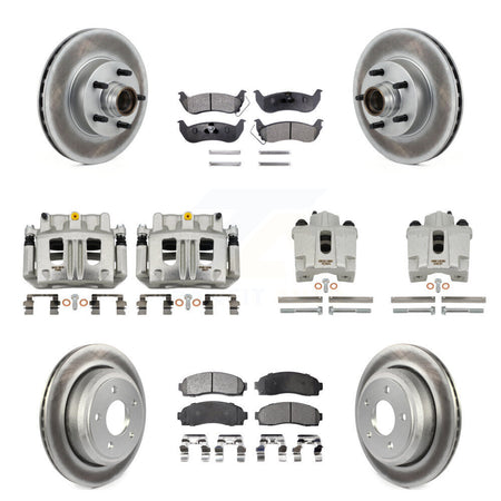 Front Rear Brake Caliper Coat Rotor Ceramic Pad Kit (10Pc) For 2010-2011 Ford Ranger RWD KCG-101129T