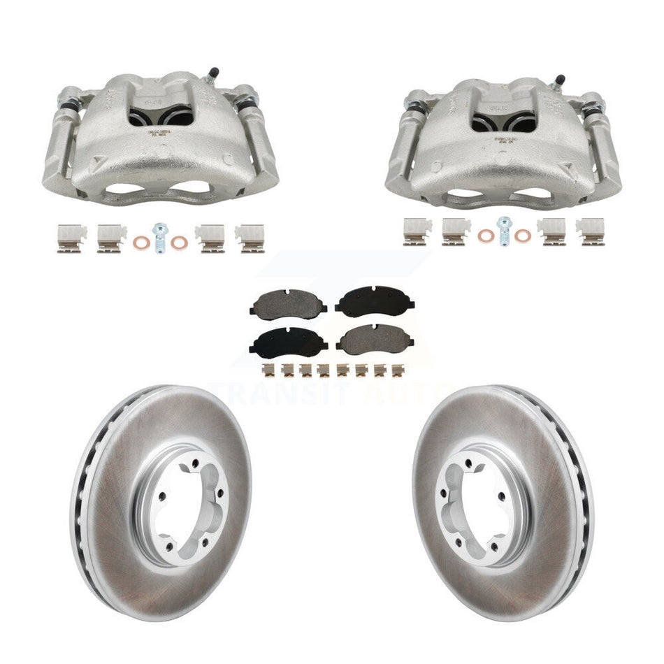 Front Brake Caliper Coat Rotors & Semi-Metallic Pad Kit For Ford Transit-250 Transit-150 KCG-101131S