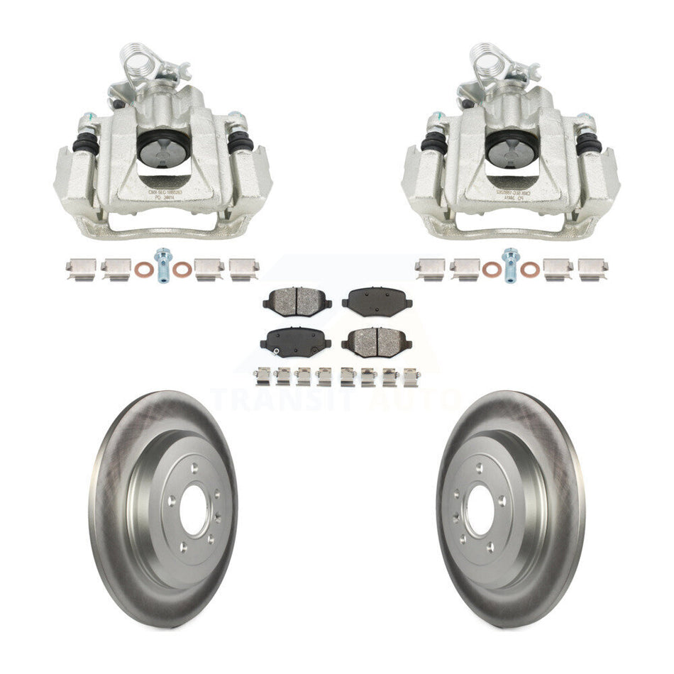 Rear Brake Caliper Coat Rotors Semi-Metallic Pad Kit For Ford Explorer Limited/Sport/XLT KCG-101133S