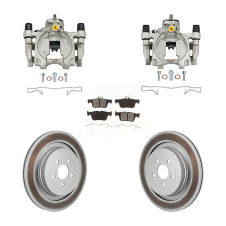 Rear Brake Caliper Coat Rotor & Semi-Metallic Pad Kit For 2019-2022 Lincoln Nautilus FWD KCG-101134S