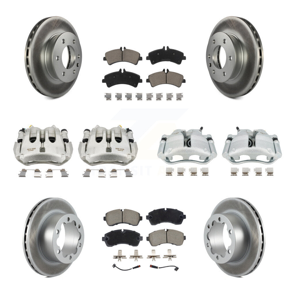 Front Rear Disc Brake Caliper Coat Rotors Ceramic Pad Kit (10Pc) For Sprinter 3500 Dodge KCG-101136C