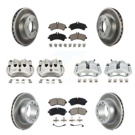 Front Rear Disc Brake Caliper Coat Rotors Ceramic Pad Kit (10Pc) For Sprinter 3500 Dodge KCG-101136C
