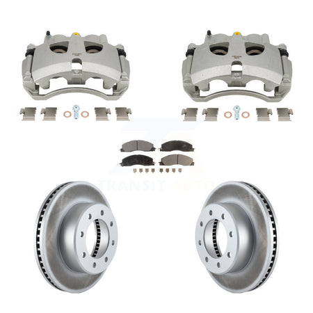 Front Disc Brake Caliper Coated Rotors And Ceramic Pads Kit For Ram 3500 2500 Dodge KCG-101136T