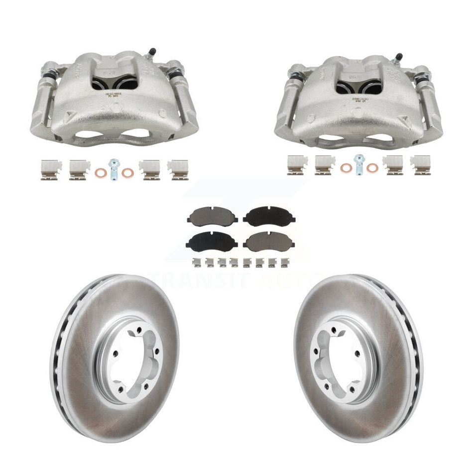 Front Disc Brake Caliper Coat Rotor And Ceramic Pad Kit For Ford Transit-250 Transit-150 KCG-101143C