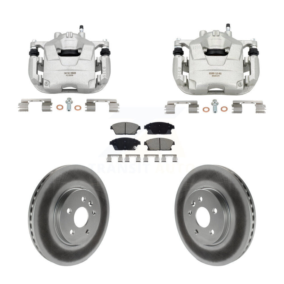 Front Brake Caliper Coat Rotor Ceramic Pad Kit For 2013-2017 Chevrolet Trax Buick Encore KCG-101144C