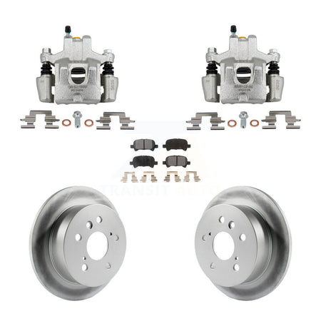 Rear Disc Brake Caliper Coat Rotors Semi-Metallic Pad Kit For Toyota Camry Solara Avalon KCG-101145P