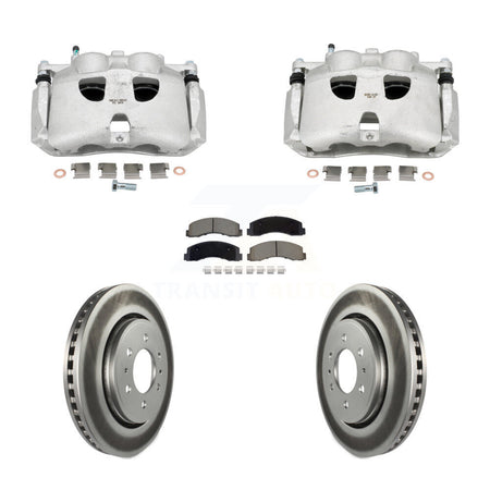 Front Brake Caliper Coat Rotor And Ceramic Pad Kit For Ford Expedition Lincoln Navigator KCG-101146C