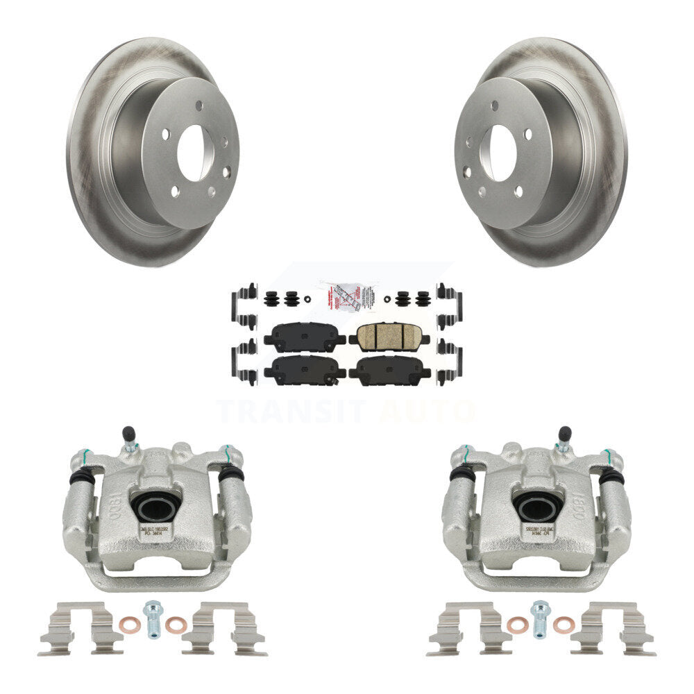 Rear Disc Brake Caliper Coated Rotors And Ceramic Pads Kit For Nissan Sentra Juke KCG-101146N