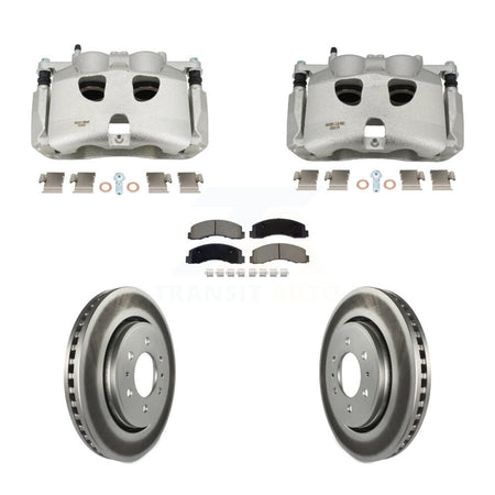 Front Disc Brake Caliper Coated Rotors And Ceramic Pads Kit For 2018-2020 Ford F-150 KCG-101147C