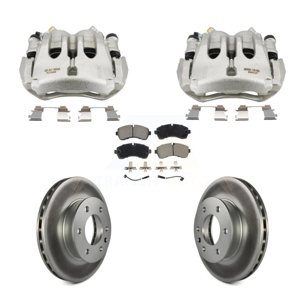 Front Brake Caliper Coat Rotor And Ceramic Pad Kit For Sprinter 3500 Mercedes-Benz Dodge KCG-101148C