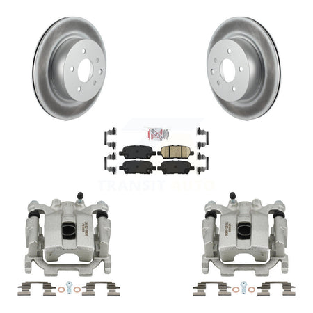 Rear Disc Brake Caliper Coated Rotors And Ceramic Pads Kit For Nissan Maxima KCG-101149N