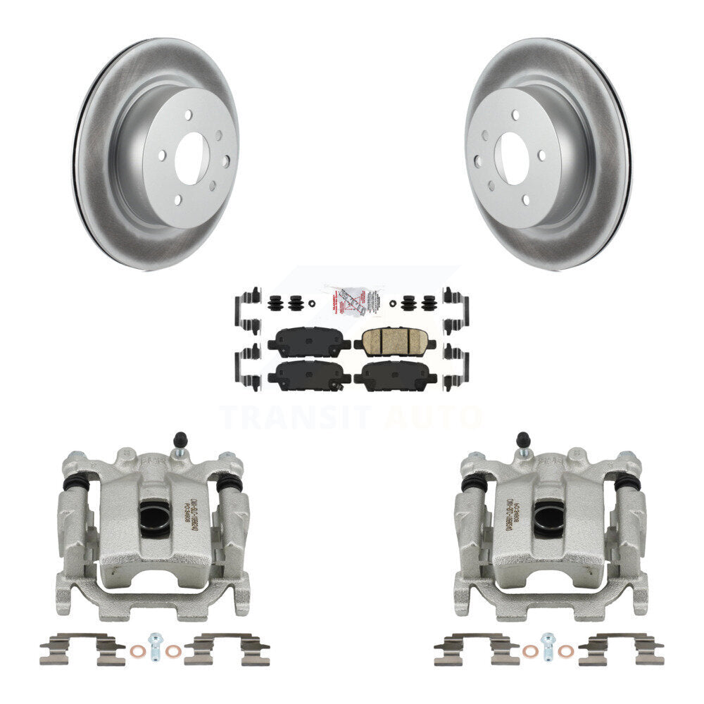 Rear Disc Brake Caliper Coated Rotors And Ceramic Pads Kit For Nissan Maxima KCG-101150N
