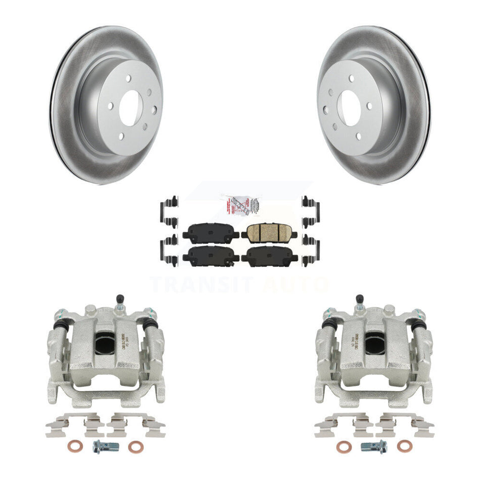 Rear Disc Brake Caliper Coated Rotors And Ceramic Pads Kit For INFINITI QX50 EX35 KCG-101151N