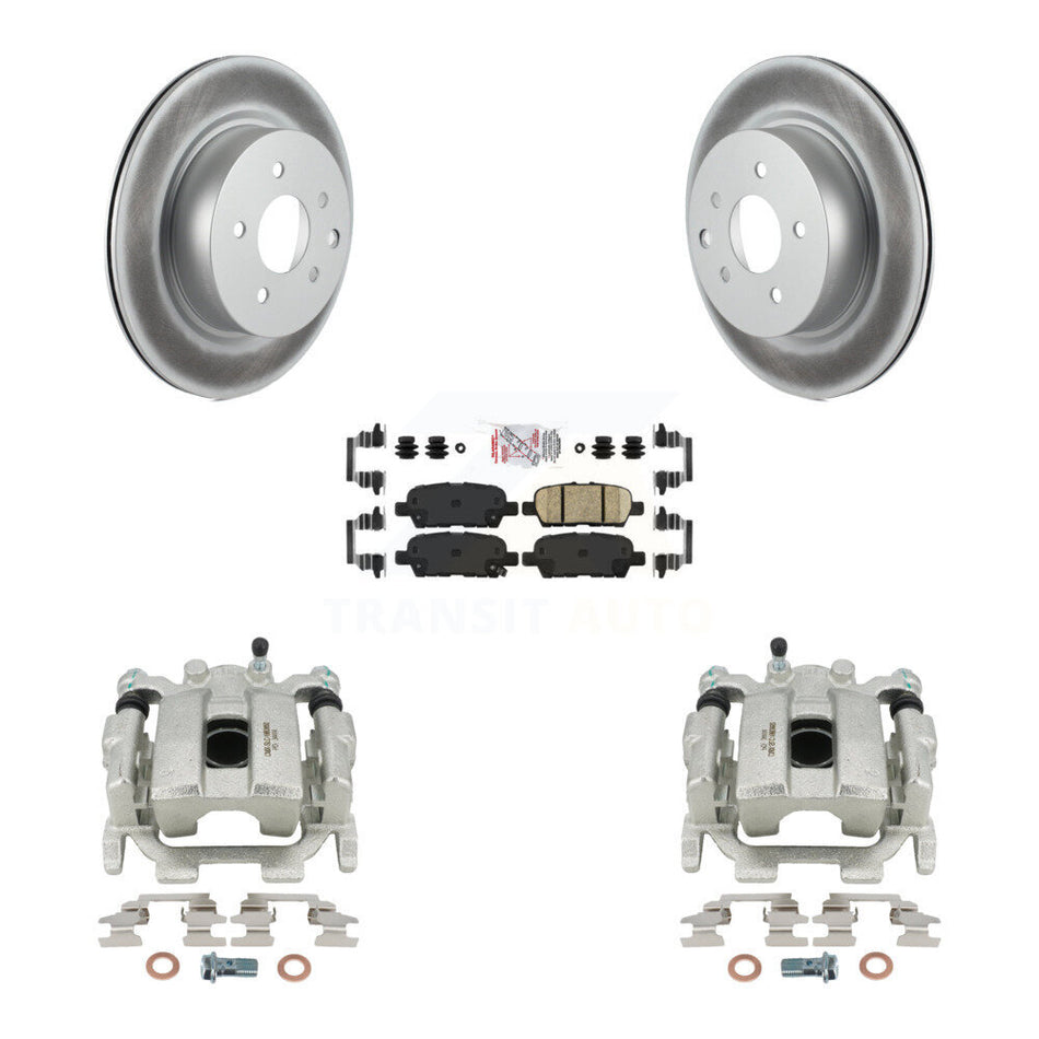 Rear Disc Brake Caliper Coated Rotors And Ceramic Pads Kit For INFINITI QX50 EX35 KCG-101152N