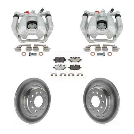 Rear Brake Caliper Coat Rotors & Semi-Metallic Pad Kit For Chevrolet Equinox GMC Terrain KCG-101153P