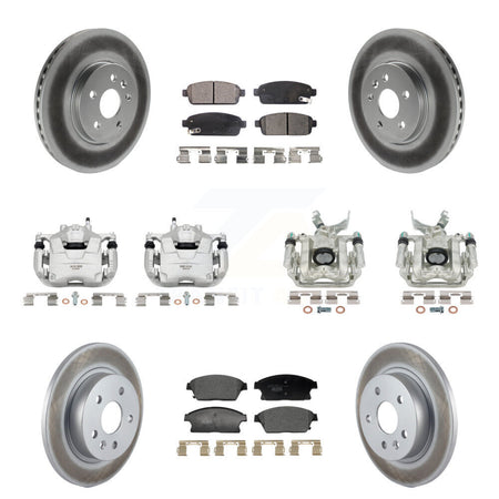 Front Rear Disc Brake Caliper Coat Rotor Ceramic Pad Kit (10Pc) For Chevrolet Trax Buick KCG-101156T