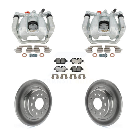 Rear Brake Caliper Coat Rotor & Ceramic Pad Kit For Chevrolet Equinox GMC Terrain Malibu KCG-101159T