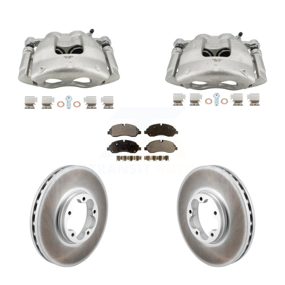 Front Disc Brake Caliper Coat Rotor And Ceramic Pad Kit For Ford Transit-250 Transit-150 KCG-101161T