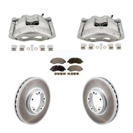 Front Disc Brake Caliper Coat Rotor And Ceramic Pad Kit For Ford Transit-250 Transit-150 KCG-101161T