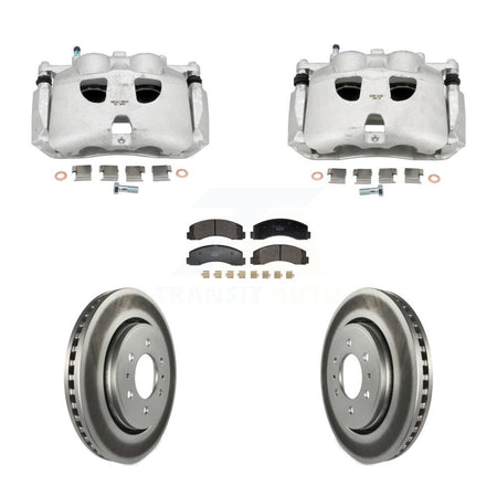 Front Brake Caliper Coat Rotor And Ceramic Pad Kit For Ford Expedition Lincoln Navigator KCG-101163T