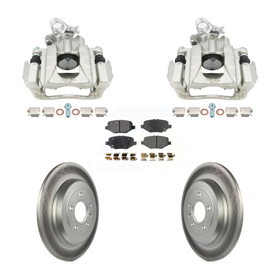Rear Brake Caliper Coat Rotors Semi-Metallic Pad Kit For Ford Explorer Limited/Sport/XLT KCG-101167P