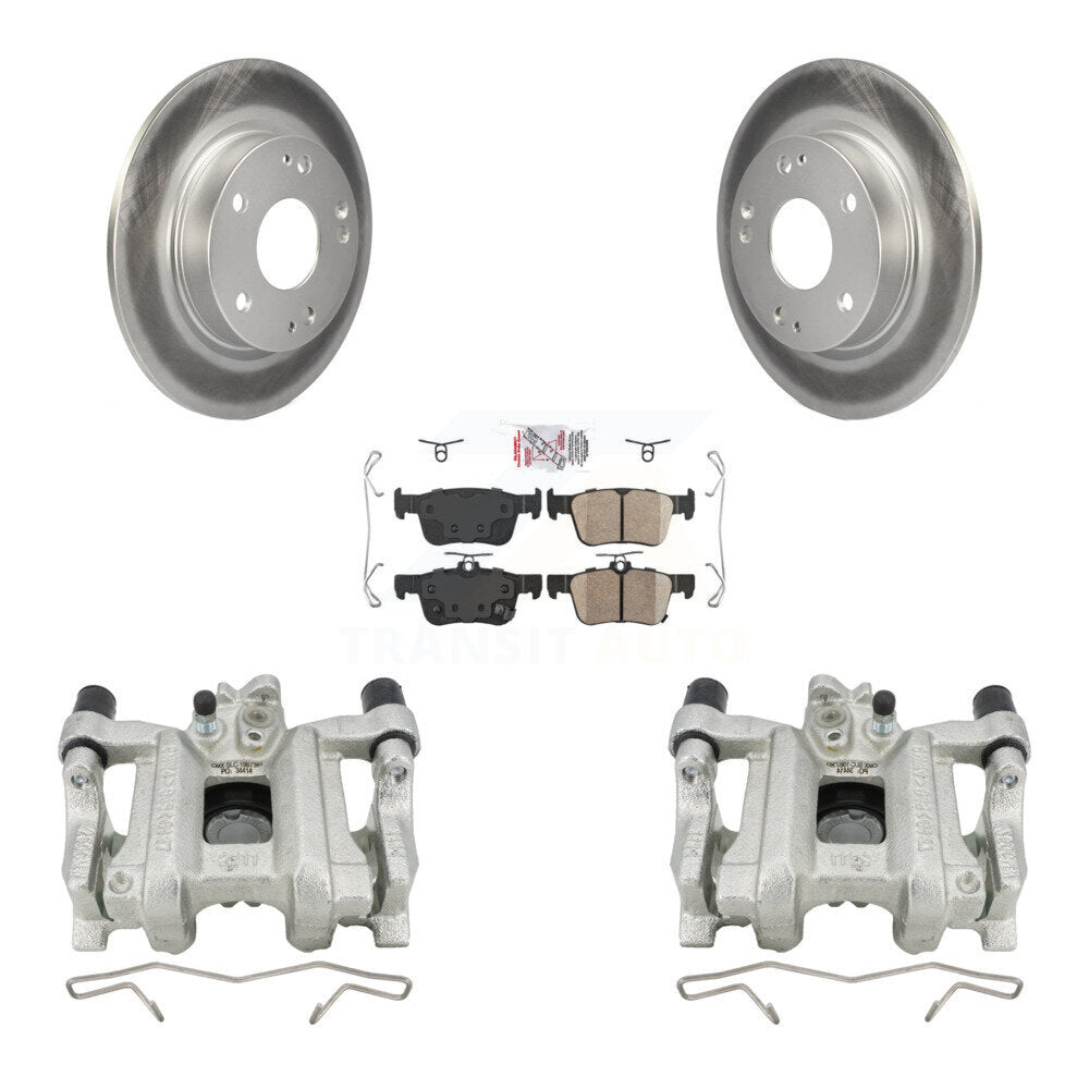Rear Disc Brake Caliper Coated Rotors And Ceramic Pads Kit For Honda Civic KCG-101169N