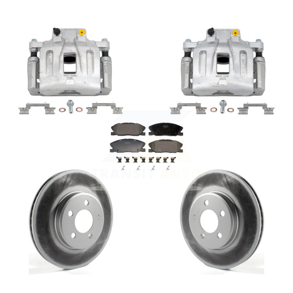 Front Disc Brake Caliper Coated Rotors And Semi-Metallic Pads Kit For Dodge Charger KCG-101170P