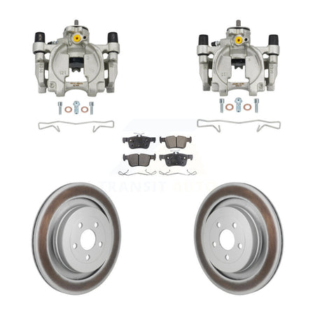 Rear Disc Brake Caliper Coat Rotors & Ceramic Pad Kit For 2019-2022 Lincoln Nautilus FWD KCG-101170T