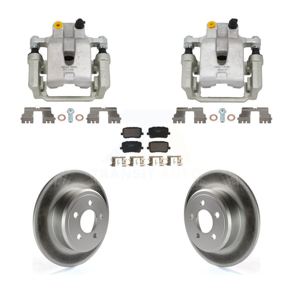 Rear Disc Brake Caliper Coated Rotors And Ceramic Pads Kit For Dodge Charger KCG-101171T