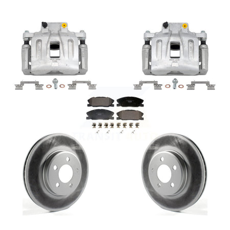 Front Disc Brake Caliper Coated Rotors And Ceramic Pads Kit For Dodge Charger KCG-101174T
