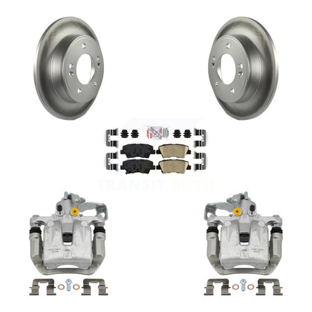 Rear Brake Caliper Coat Rotors Ceramic Pad Kit For Hyundai Elantra GT Kia Forte Veloster KCG-101179N