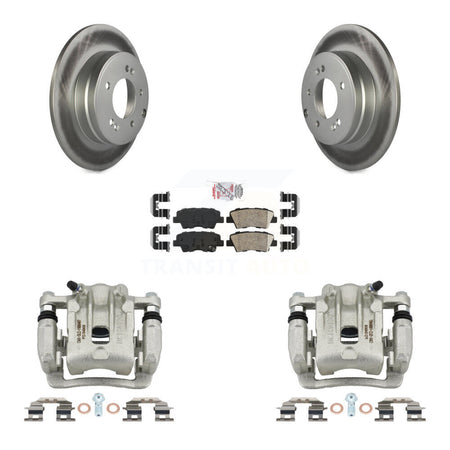 Rear Disc Brake Caliper Coated Rotors And Ceramic Pads Kit For Kia Optima Hyundai Azera KCG-101185N
